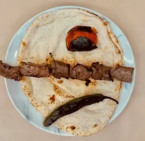Lamb Chunks Kebab with Bread